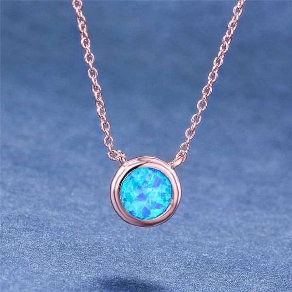 pendant necklaces boho female small round necklace cute rose gold choker chain white blue fire opal for women, Silver
pendant necklaces boho female small round necklace cute rose gold choker chain white blue fire opal for women, Silver