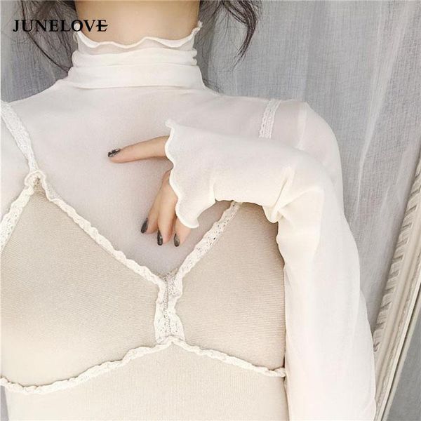 women's blouses & shirts junelove transparent korean loose women lace blouse 22 colors female bottoming elastic fashion er, White
women's blouses & shirts junelove transparent korean loose women lace blouse 22 colors female bottoming elastic fashion er, White