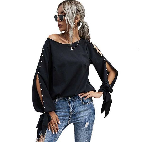 women's blouses & shirts autumn women casual fashion beading long sleeve o-neck elegant office ladies plus size female and blouse fx03, White
women's blouses & shirts autumn women casual fashion beading long sleeve o-neck elegant office ladies plus size female and blouse fx03, White