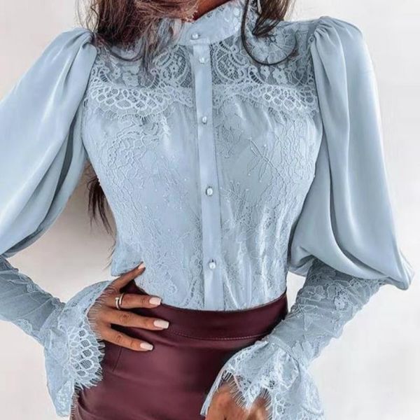 women's blouses & shirts mazefeng 2021 women lace patchwork puff sleeve buttoned blouse female temperamental casual thin comfortable, White
women's blouses & shirts mazefeng 2021 women lace patchwork puff sleeve buttoned blouse female temperamental casual thin comfortable, White