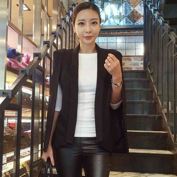 women's jackets black white cloak cape blazer spring autumn women lapel split casual open front poncho suit jacket coat workwear c, Black;brown
women's jackets black white cloak cape blazer spring autumn women lapel split casual open front poncho suit jacket coat workwear c, Black;brown