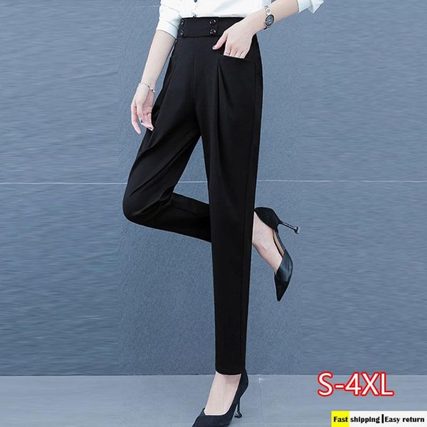 women's pants & capris women harem high waist casual loose officewear ankle length black trousers autumn woman, Black;white
women's pants & capris women harem high waist casual loose officewear ankle length black trousers autumn woman, Black;white