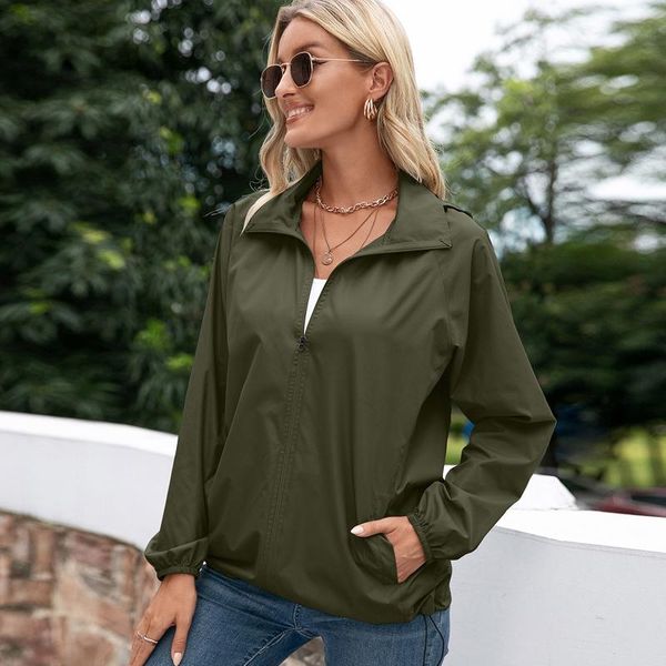 women's jackets autumn coat lightweight waterproof hooded rain jacket pockets outdoor windbreaker hiking hoodies, Black;brown
women's jackets autumn coat lightweight waterproof hooded rain jacket pockets outdoor windbreaker hiking hoodies, Black;brown
