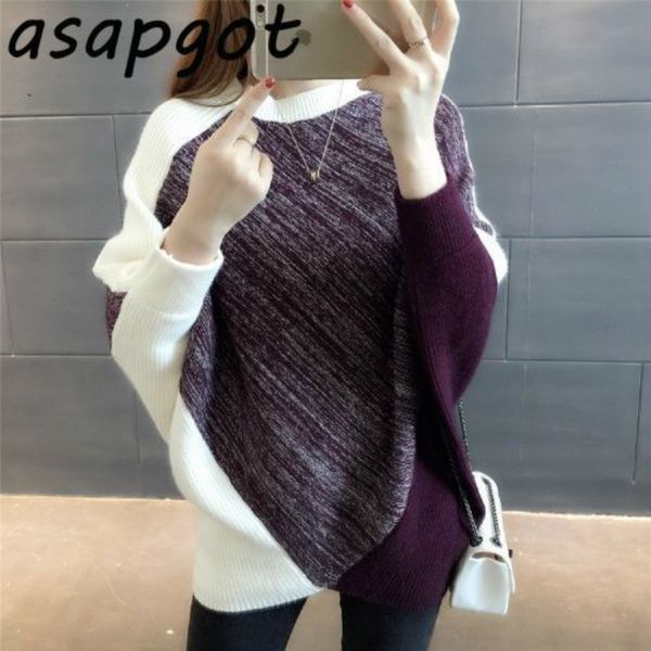 vintage knitted o neck contrast color batwing sleeve sweater women pullovers loose pull femme fashion korean chic wild 210429, White;black
vintage knitted o neck contrast color batwing sleeve sweater women pullovers loose pull femme fashion korean chic wild 210429, White;black