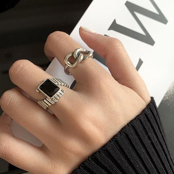 cluster rings korean style black crystal for women accessories aesthetic vintage vertical bar finger adjustable jewelry gift wholesale, Golden;silver
cluster rings korean style black crystal for women accessories aesthetic vintage vertical bar finger adjustable jewelry gift wholesale, Golden;silver