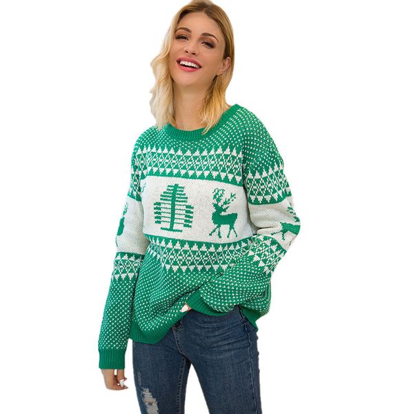 sweaters women's knitted autumn winter european and american christmas female geometric elk jacquard sweater, White;black
sweaters women's knitted autumn winter european and american christmas female geometric elk jacquard sweater, White;black