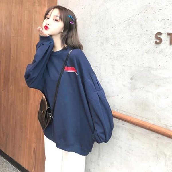 women's hoodies & sweatshirts casual thin letter printed vintage fresh women long sleeve college wind loose female sweatshirt, Black
women's hoodies & sweatshirts casual thin letter printed vintage fresh women long sleeve college wind loose female sweatshirt, Black