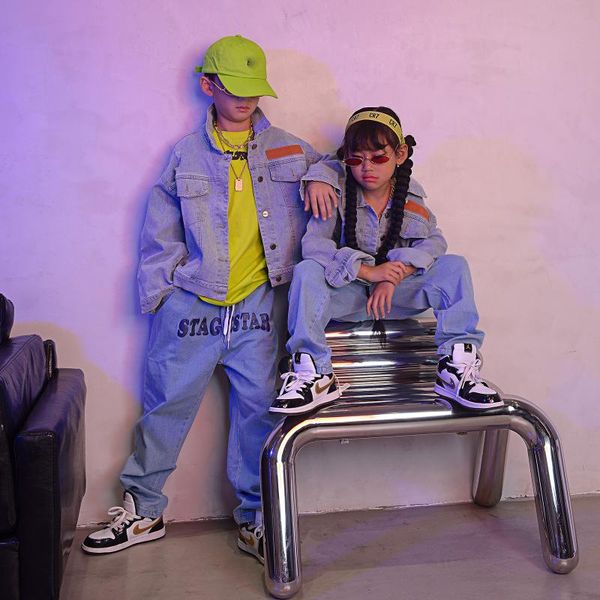 stage wear fashion denim jacket loose pants suit jazz modern dance costumes for kids hip hop clothes girls boys street dqs8236, Black;red
stage wear fashion denim jacket loose pants suit jazz modern dance costumes for kids hip hop clothes girls boys street dqs8236, Black;red