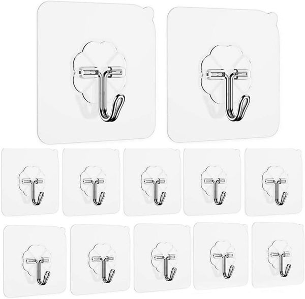 seamless hooks for bathroom self adhesive door wall hook suction hanger kitchen storage 10 - 80pcs & rails
seamless hooks for bathroom self adhesive door wall hook suction hanger kitchen storage 10 - 80pcs & rails