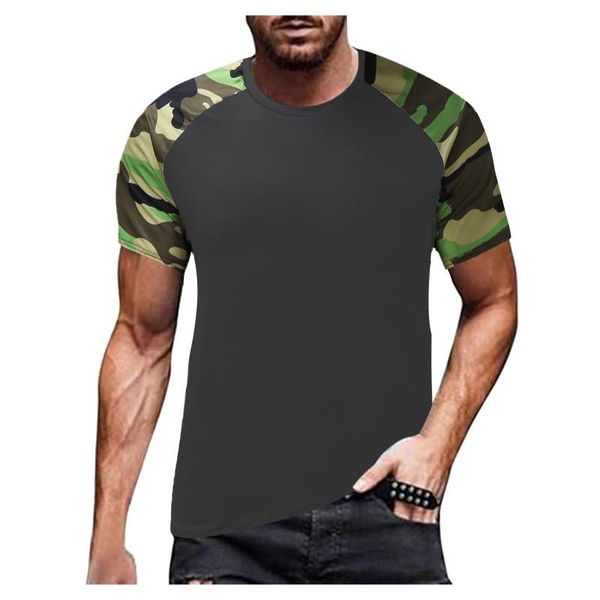 men's t-shirts t-shirt summer sports and leisure camouflage stitching short-sleeved oversized camisetas hombre verano, White;black
men's t-shirts t-shirt summer sports and leisure camouflage stitching short-sleeved oversized camisetas hombre verano, White;black