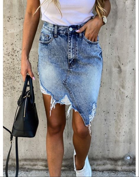casual high waist tassel women skirt cool pencil denim summer vintage hole ripped pockets all matched jeans, Black
casual high waist tassel women skirt cool pencil denim summer vintage hole ripped pockets all matched jeans, Black