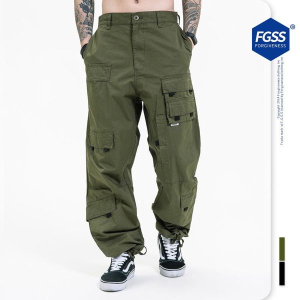 men's pants 2021 summer mens casual tide brand simple wild loose multi-pocket tooling trousers men, Black
men's pants 2021 summer mens casual tide brand simple wild loose multi-pocket tooling trousers men, Black