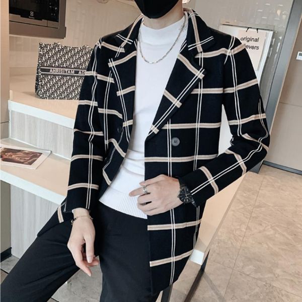 men's wool & blends 2021 korean fashion slim winter jacket autumn street windbreaker business casual lapel harajuku coat, Black
men's wool & blends 2021 korean fashion slim winter jacket autumn street windbreaker business casual lapel harajuku coat, Black