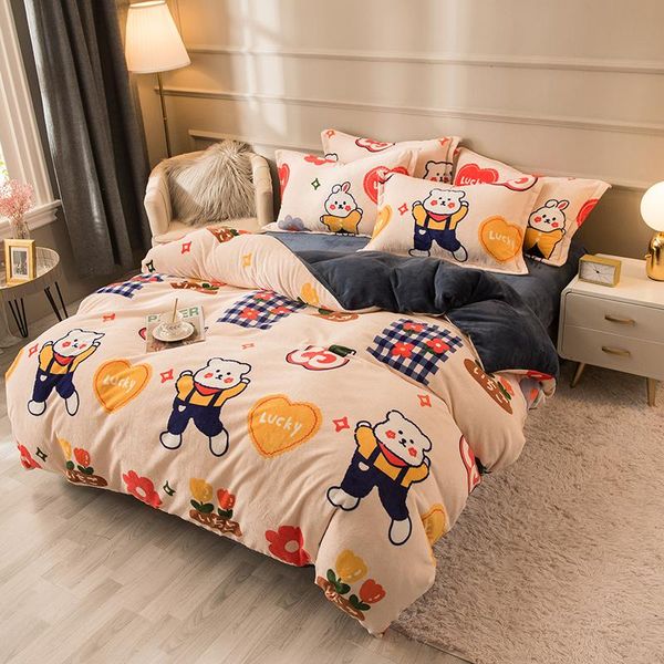 sheets & sets roaming space cartoon coral fleece home textile duvet cover four-piece set sheet
sheets & sets roaming space cartoon coral fleece home textile duvet cover four-piece set sheet