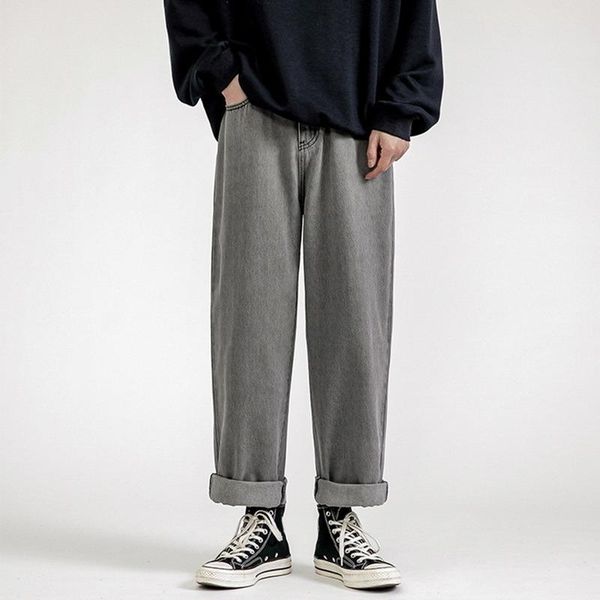 men's jeans fashion loose straight casual wide leg denim pants men streetwear solid korean hip hop trousers autumn, Blue
men's jeans fashion loose straight casual wide leg denim pants men streetwear solid korean hip hop trousers autumn, Blue