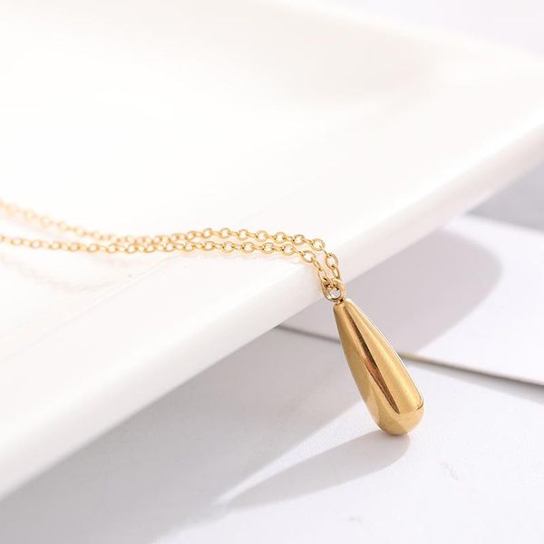 pendant necklaces gold plated 316l stainless steel water drop necklace women accessories, simple neck chain female jewelry 2021, Silver
pendant necklaces gold plated 316l stainless steel water drop necklace women accessories, simple neck chain female jewelry 2021, Silver