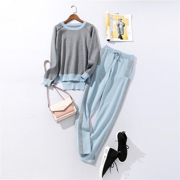 irregular hit color knitted sweater women tracksuits pants set casual tracksuit outfits, Gray
irregular hit color knitted sweater women tracksuits pants set casual tracksuit outfits, Gray