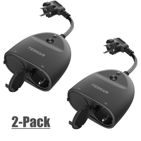 smart power plugs tessan 2-packs wifi strip with 2 outlets waterproof eu plug socket for home/outdoor alexa/google home
smart power plugs tessan 2-packs wifi strip with 2 outlets waterproof eu plug socket for home/outdoor alexa/google home