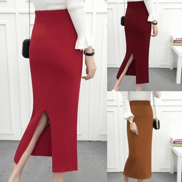 skirts women solid color elastic waistband back high slit ribbed knitted long skirt perfect match with your favorite heels shirts, Black
skirts women solid color elastic waistband back high slit ribbed knitted long skirt perfect match with your favorite heels shirts, Black