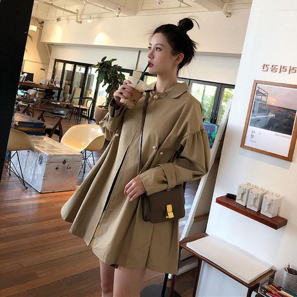 women's trench coats spring autumn coat women clothes 2021 mid-long thin khaki outwear female turn-down collar long sleeve windbreaker, Tan;black
women's trench coats spring autumn coat women clothes 2021 mid-long thin khaki outwear female turn-down collar long sleeve windbreaker, Tan;black