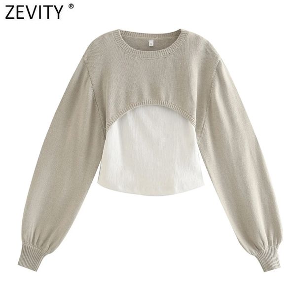 women fashion o neck two pieces patchwork knitting sweater ladies lantern sleeve casual slim chic pullovers s516 210420, White;black
women fashion o neck two pieces patchwork knitting sweater ladies lantern sleeve casual slim chic pullovers s516 210420, White;black