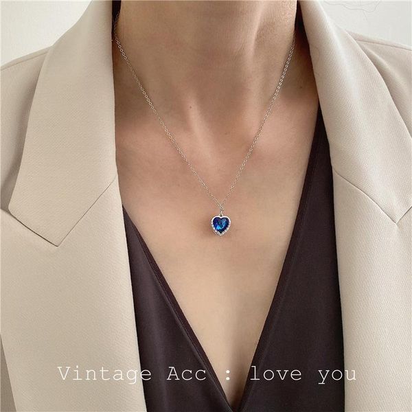 pendant necklaces korean retro geometric heart-shaped necklace fashion commuting tide ladies party jewelry, Silver
pendant necklaces korean retro geometric heart-shaped necklace fashion commuting tide ladies party jewelry, Silver