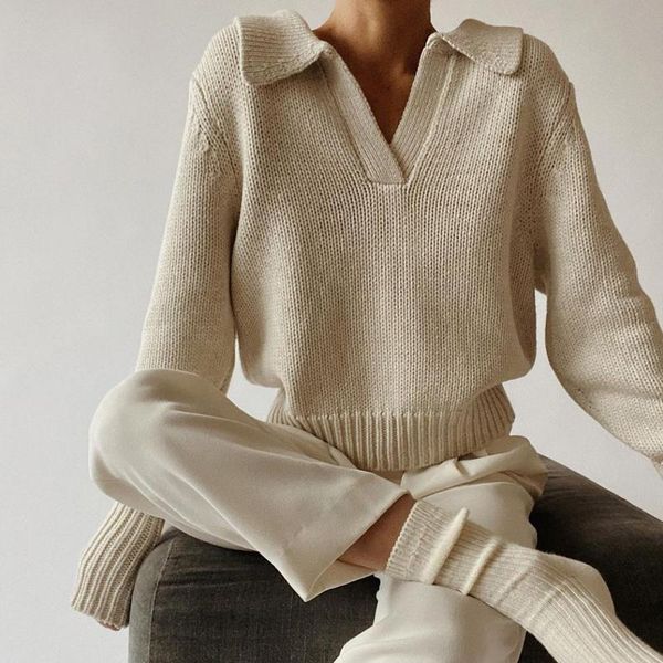 women's sweaters women knitted sweater casual v-neck pullover stretch ribbed long sleeve loose cardigan, White;black
women's sweaters women knitted sweater casual v-neck pullover stretch ribbed long sleeve loose cardigan, White;black