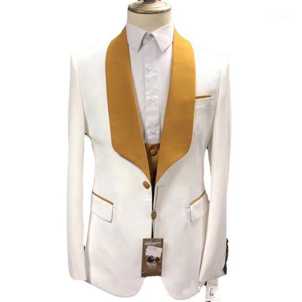 men's suits & blazers single breasted latest design one button groom wedding tuxedos costume homme 3 pieces men, White;black
men's suits & blazers single breasted latest design one button groom wedding tuxedos costume homme 3 pieces men, White;black