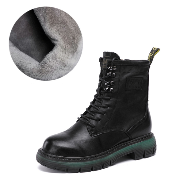 boots 2021 autumn winter single mid-heel thick-soled soft bottom lace-up 6 inch leather british women's, Black
boots 2021 autumn winter single mid-heel thick-soled soft bottom lace-up 6 inch leather british women's, Black