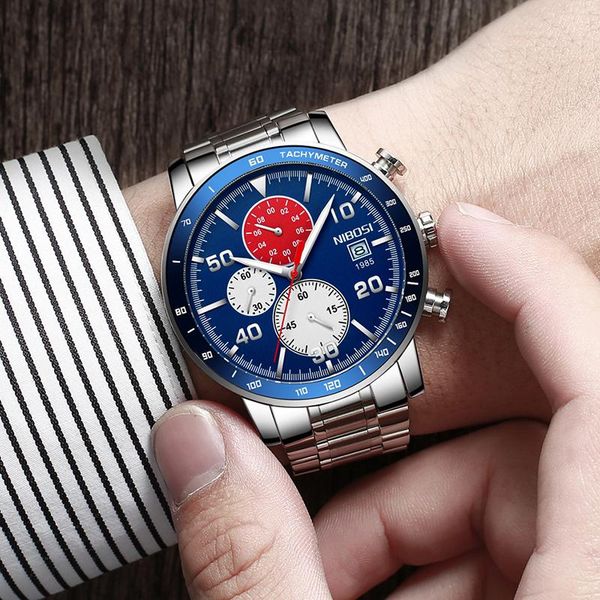wristwatches nibosi fashion mens watches clock sports chronograph steel strap waterproof quartz watch for men relogio masculino, Slivery;brown
wristwatches nibosi fashion mens watches clock sports chronograph steel strap waterproof quartz watch for men relogio masculino, Slivery;brown
