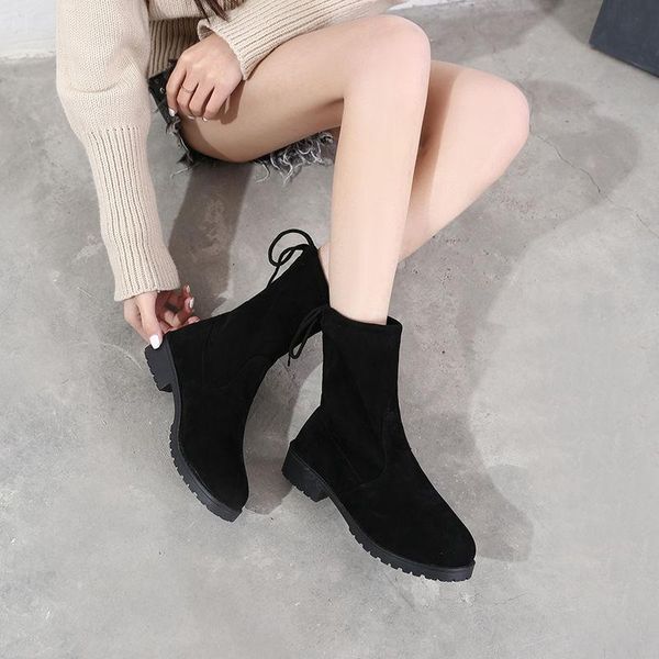 boots 2021 spring and autumn korean version thick-heeled flat-bottomed short tube elastic thin female women plus velvet, Black
boots 2021 spring and autumn korean version thick-heeled flat-bottomed short tube elastic thin female women plus velvet, Black