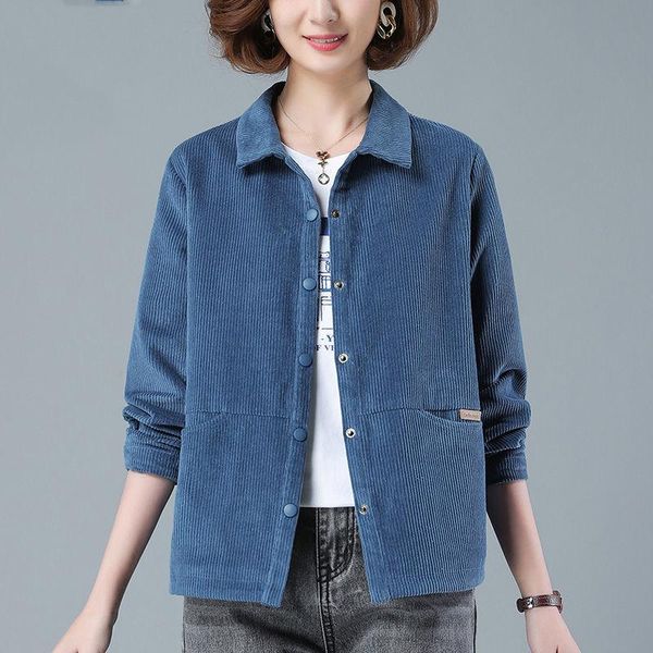 women's jackets women 2021 spring autumn fashion long sleeve corduroy jacket female large size loose coat ladies solid color short over, Black;brown
women's jackets women 2021 spring autumn fashion long sleeve corduroy jacket female large size loose coat ladies solid color short over, Black;brown