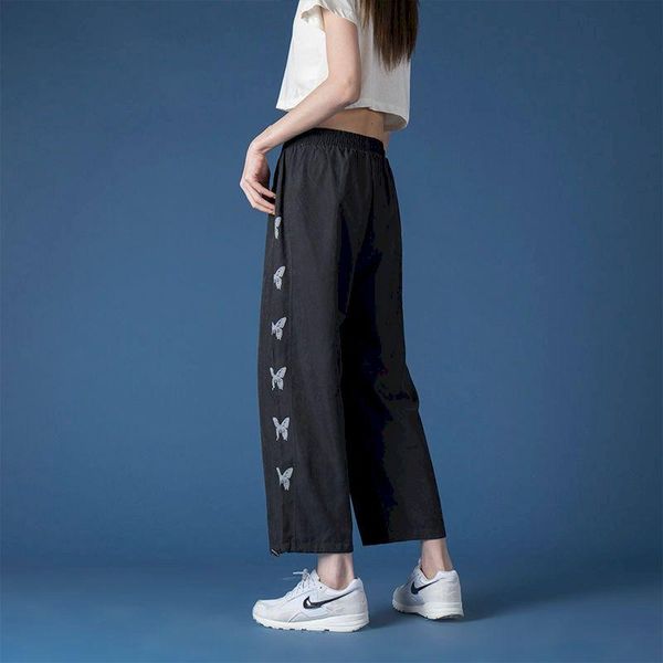 women's pants & capris high waist women punk black print sweatpants womans wide leg straight plus size casual streetwear trousers ankle, Black;white
women's pants & capris high waist women punk black print sweatpants womans wide leg straight plus size casual streetwear trousers ankle, Black;white