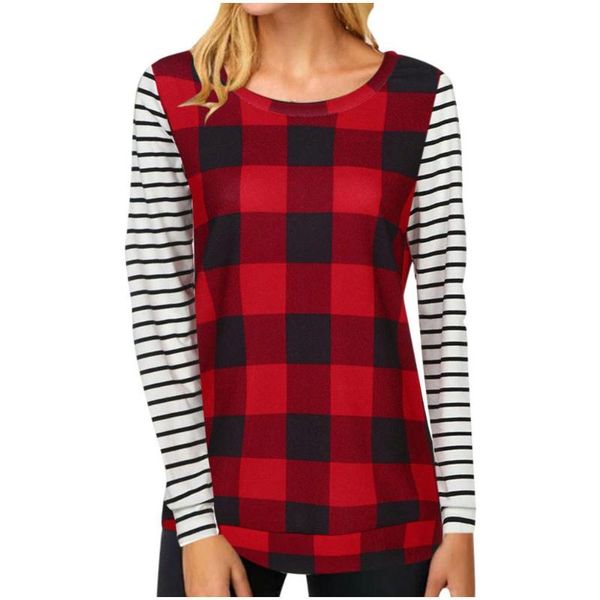 women's t-shirt classic stripe long sleeve plaid o-neck loose casual 2021 year christmas party t shirt 2xl, White
women's t-shirt classic stripe long sleeve plaid o-neck loose casual 2021 year christmas party t shirt 2xl, White