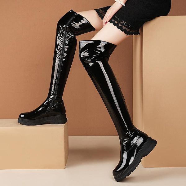 boots genuine leather over the knee pound toe chunky heels pumps winter est party night club shoes woman, Black
boots genuine leather over the knee pound toe chunky heels pumps winter est party night club shoes woman, Black