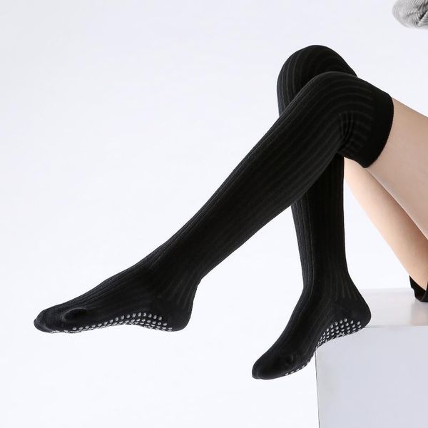 women thigh stockings solid color rib cuff non-slip long stocking lady outdoor yoga athletic tight smooth high elastic socks sports, Black
women thigh stockings solid color rib cuff non-slip long stocking lady outdoor yoga athletic tight smooth high elastic socks sports, Black