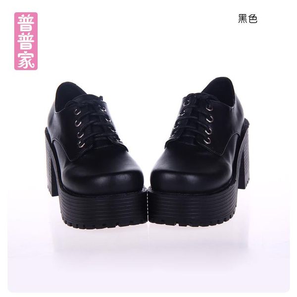 princess sweet lolita shoes japanese cosplay lace up high heels thick bottom muffin slope and punk wind women pu9618 dress, Black
princess sweet lolita shoes japanese cosplay lace up high heels thick bottom muffin slope and punk wind women pu9618 dress, Black