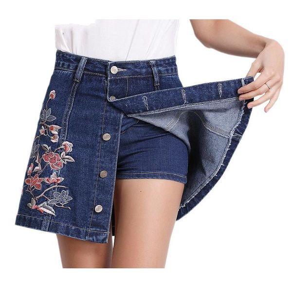 women's shorts plus size xl flower embroidery denim skirts women 2021 high waist skirt short feminino summer casual jeans harajuku, White;black
women's shorts plus size xl flower embroidery denim skirts women 2021 high waist skirt short feminino summer casual jeans harajuku, White;black