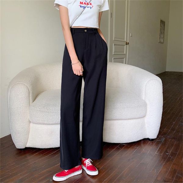 women's pants & capris thin pure color stylish chic straight loose summer 2021 women ol high waist plus size wide leg trousers, Black;white
women's pants & capris thin pure color stylish chic straight loose summer 2021 women ol high waist plus size wide leg trousers, Black;white