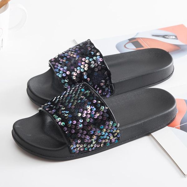 women sandals summer slippers sequins flat beach shoe ladies shoes casual flip flops tx220, Black
women sandals summer slippers sequins flat beach shoe ladies shoes casual flip flops tx220, Black