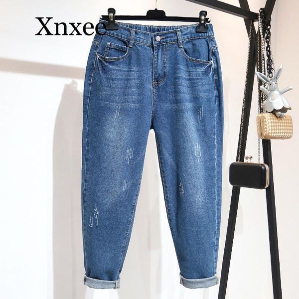 women's jeans boyfriend for women high waist mom plus size feminino harem denim pants long 100kg casual style, Blue
women's jeans boyfriend for women high waist mom plus size feminino harem denim pants long 100kg casual style, Blue