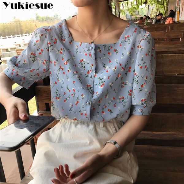 women's blouses & shirts women korean style loose floral print square collar short sleeve shirt summer casual vintage blouse camiseta f, White
women's blouses & shirts women korean style loose floral print square collar short sleeve shirt summer casual vintage blouse camiseta f, White