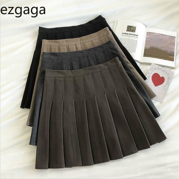ezgaga women pleated skirt 2021 autumn preppy style korean fashion ladies high waist a-line solid mini skirts streetwear, Black
ezgaga women pleated skirt 2021 autumn preppy style korean fashion ladies high waist a-line solid mini skirts streetwear, Black