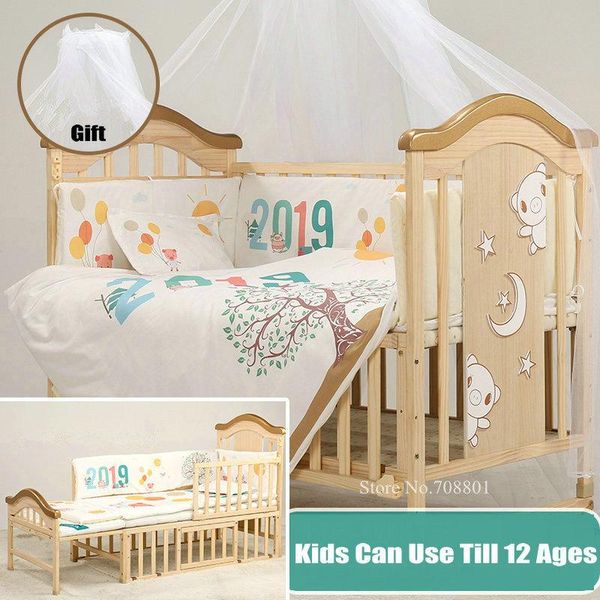 baby cribs big size kids bed with mosquito net gift, pine wood crib can extend use till 12 ages
baby cribs big size kids bed with mosquito net gift, pine wood crib can extend use till 12 ages