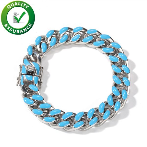 luxury designer jewelry men bracelets 316l stainless steel hip hop jewelry gold silver cuban link chain bracelet colorful charm bangle rap, Black
luxury designer jewelry men bracelets 316l stainless steel hip hop jewelry gold silver cuban link chain bracelet colorful charm bangle rap, Black