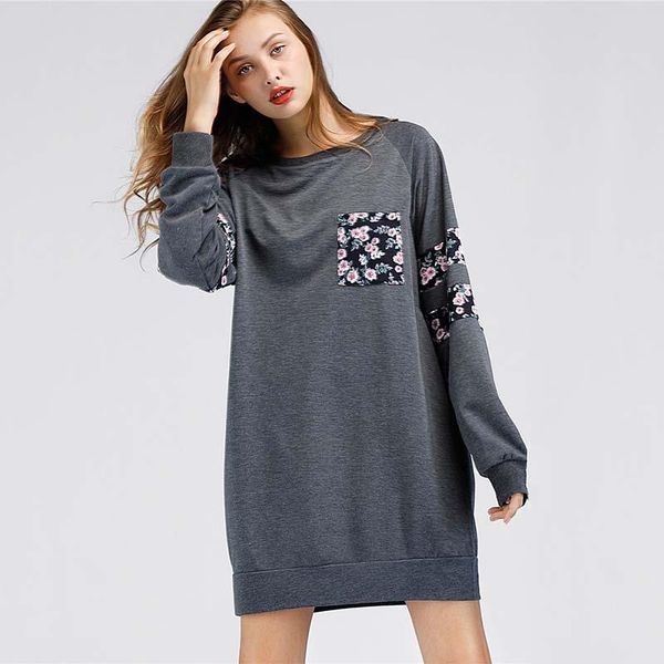 casual dresses causal sweatshirt dress autumn o-neck long sleeve t-shirt winter women vestidos with pocket ws3872c, Black;gray
casual dresses causal sweatshirt dress autumn o-neck long sleeve t-shirt winter women vestidos with pocket ws3872c, Black;gray