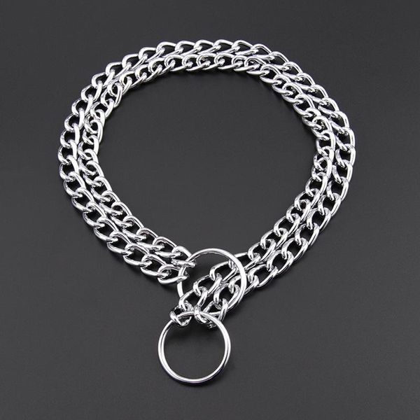 dog collars & leashes 3 size double row stainless steel p chain snake harness twisted necklace pet show training choker leash
dog collars & leashes 3 size double row stainless steel p chain snake harness twisted necklace pet show training choker leash