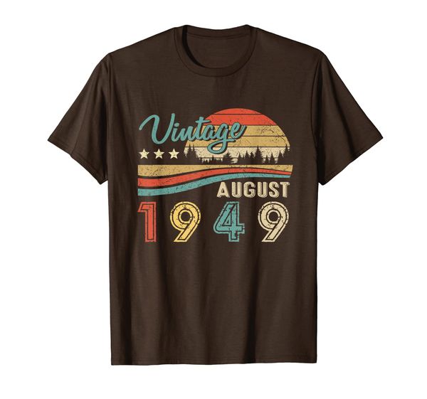 retro vintage august 1949 t-shirt 70 years old shirt, White;black
retro vintage august 1949 t-shirt 70 years old shirt, White;black