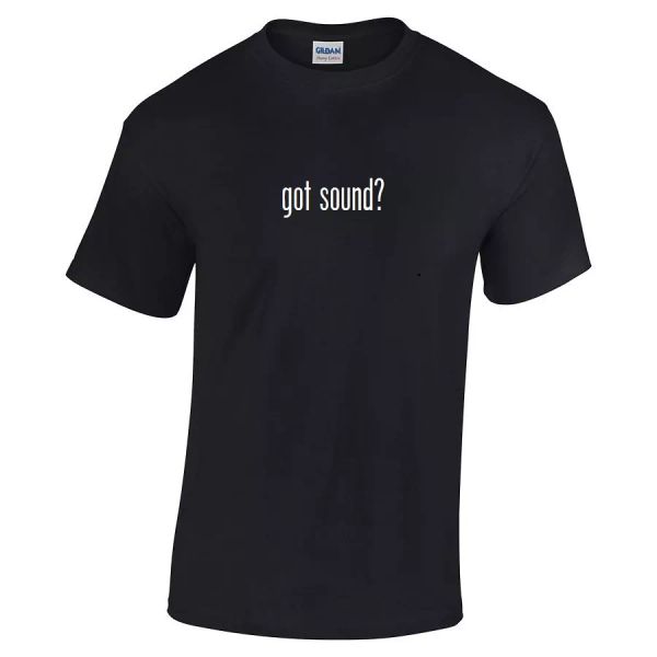 got sound cotton t-shirt shirt solid black white funny gift s - 5xl, White;black