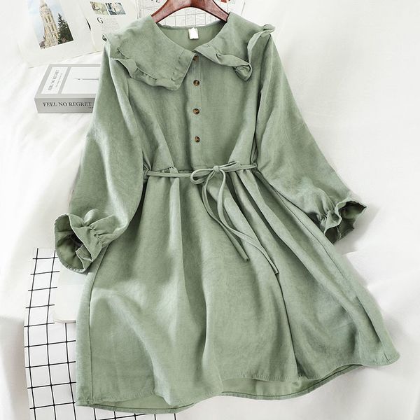 women dresses basic daily solid sweet kawaii japanese style casual simple winter womens chic vintage high waist flare drawstring, Black;gray
women dresses basic daily solid sweet kawaii japanese style casual simple winter womens chic vintage high waist flare drawstring, Black;gray